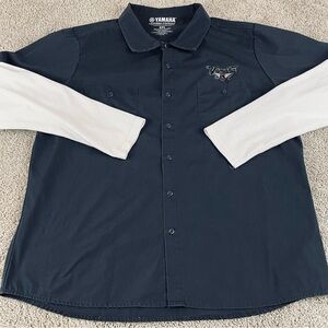 Yamaha Work Shirt Mens 2XL Thermal Long Sleeve Mechanic Motorcycle F93